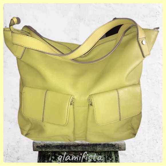 MZ Wallace Handbags - MyWalit Genuine Yellow Pebbled Leather Medium Tote Bag. Made in Italy.